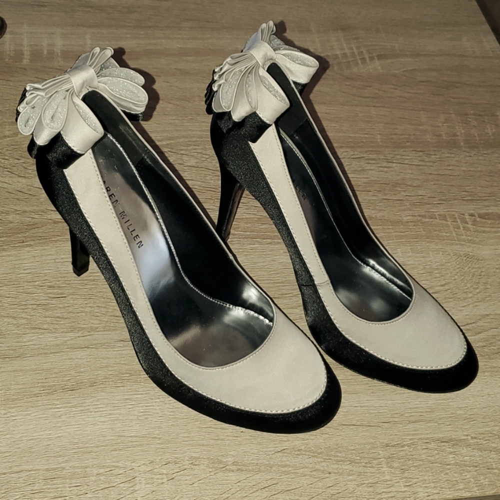 Karen Millen  satin suede heels. 39.